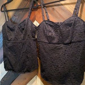 Torrid black lace tanks
